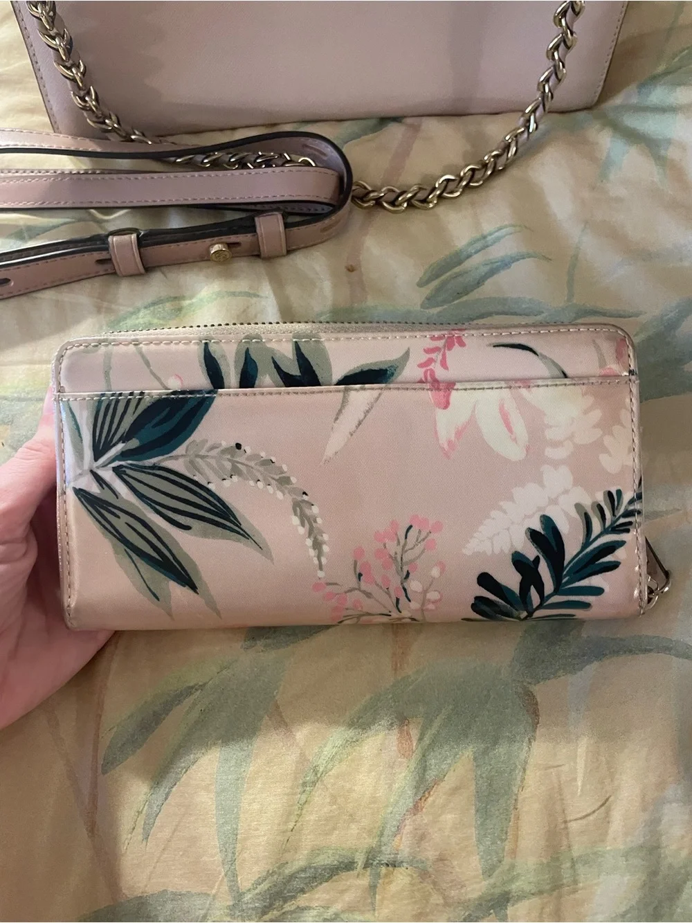 kate spade Pink Floral Zip-Around Wallet